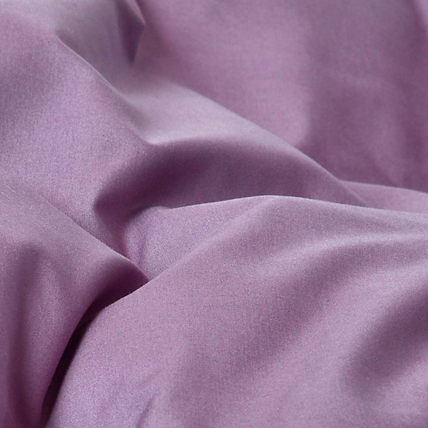 Drap plat uni 100 % coton égyptien 200 fils violet, 275x275 cm - HOMESCAPES