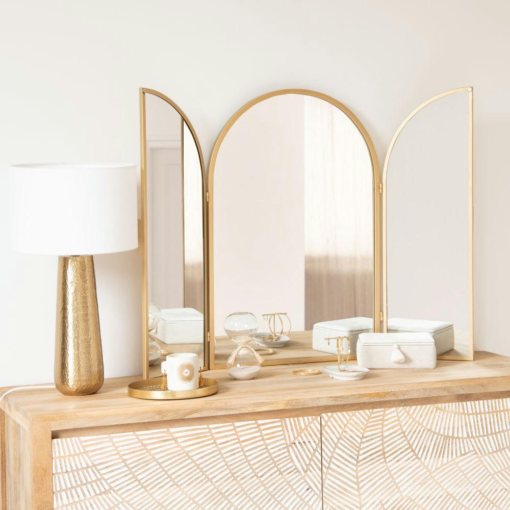 MOTAH - Sablier beige en verre et accessoire en raphia