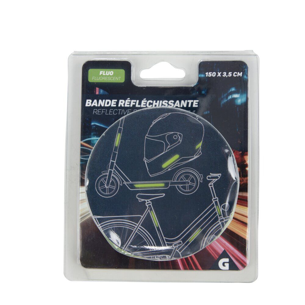 Bande réfléchissante adhésive fluo vert 1,5m