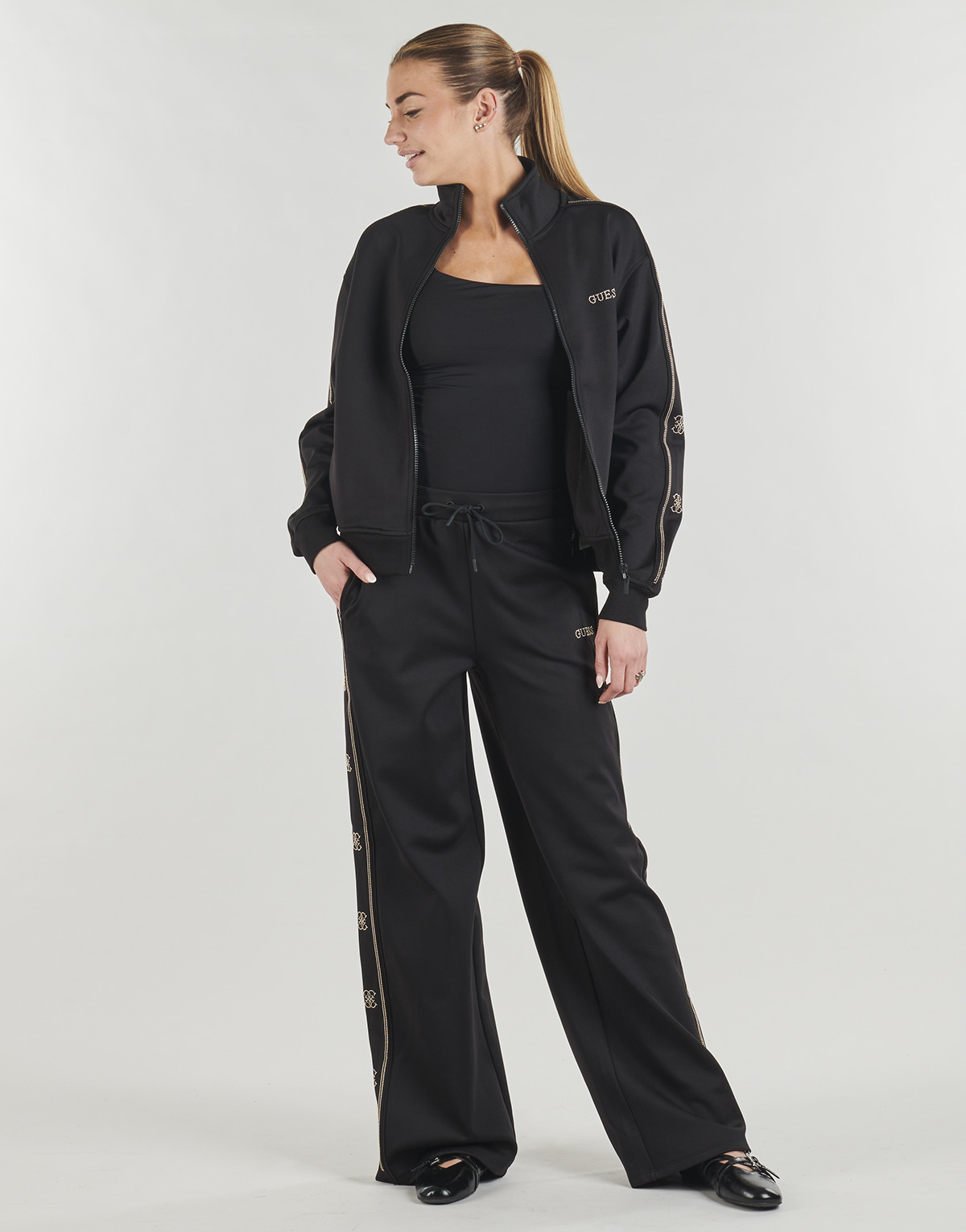 Guess - OCTAVIA WIDE LEG - Black