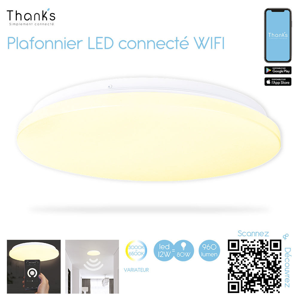 Plafonnier LED connecté WIFI