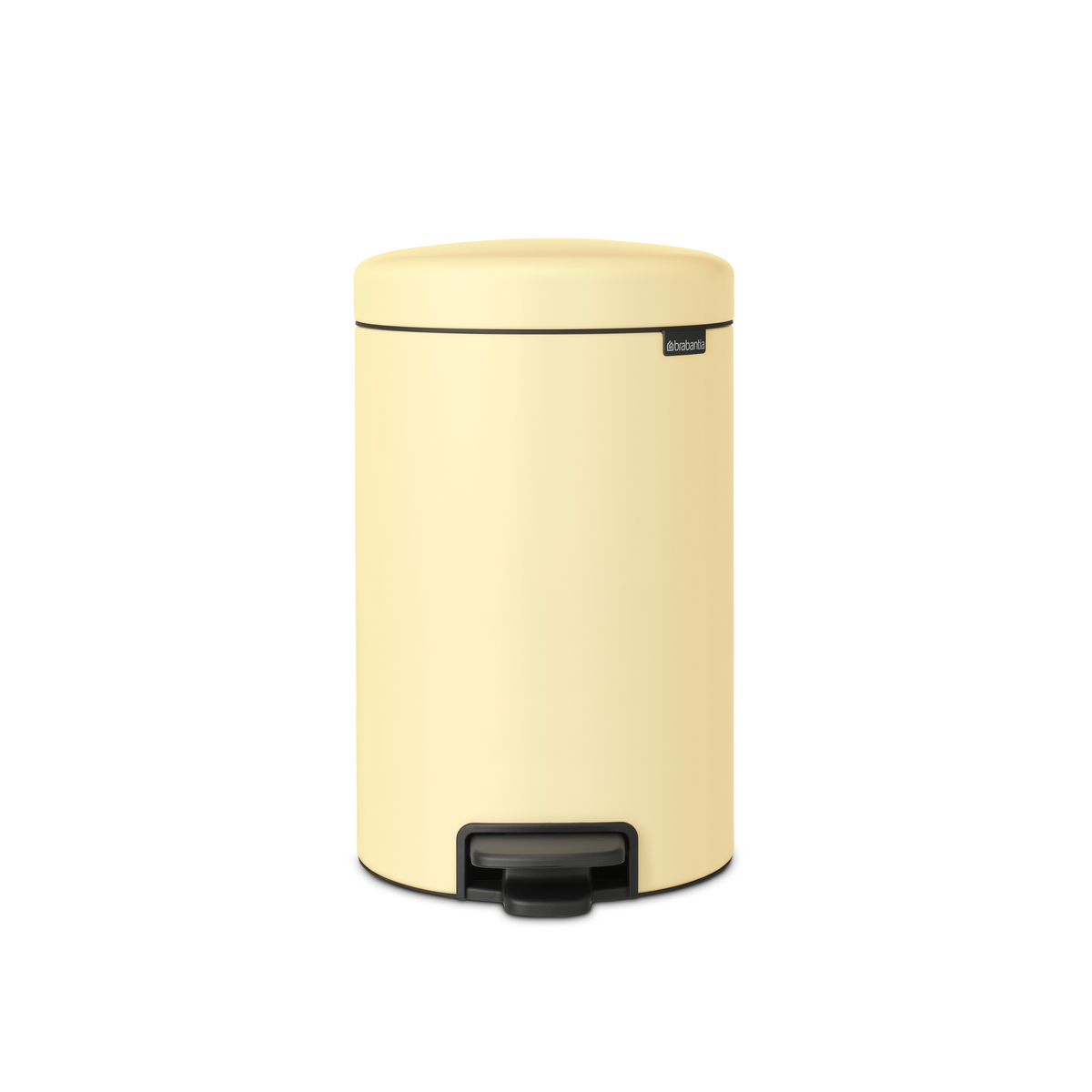 Brabantia NewIcon Pedaalemmer, 12 liter, kunststof binnenemmer - Mellow Yellow
