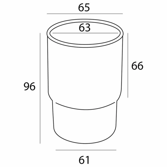 Zahnputzbecher »Boston«, Glas, weiß, rund