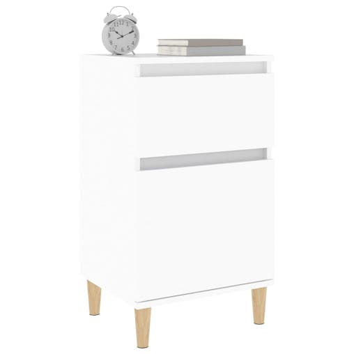 NNEVL Bedside Cabinet White 40x35x70 cm