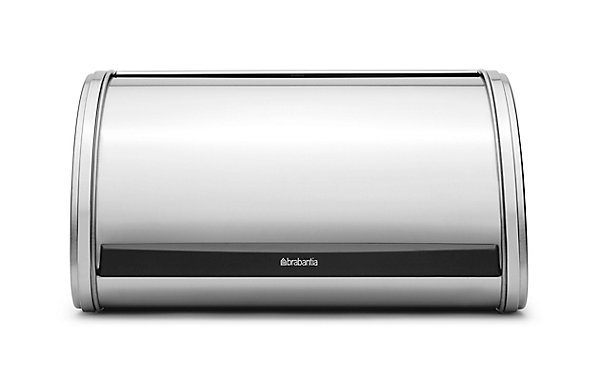 Boîte à pain couvercle coulissant en acier inoxydable Brabantia Platinum argent