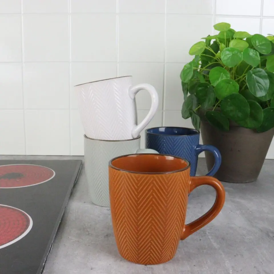 OTIX Koffiekopjes met Oor Koffietassen Set van 4 Verschillende kleuren