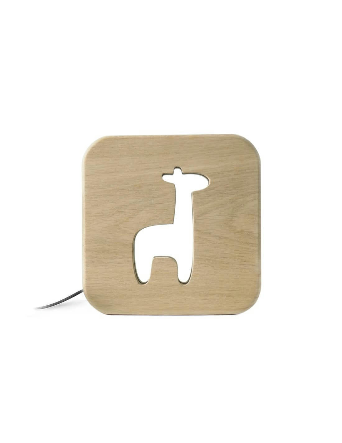BLUMEN - Lampe à poser veilleuse en bois girafe