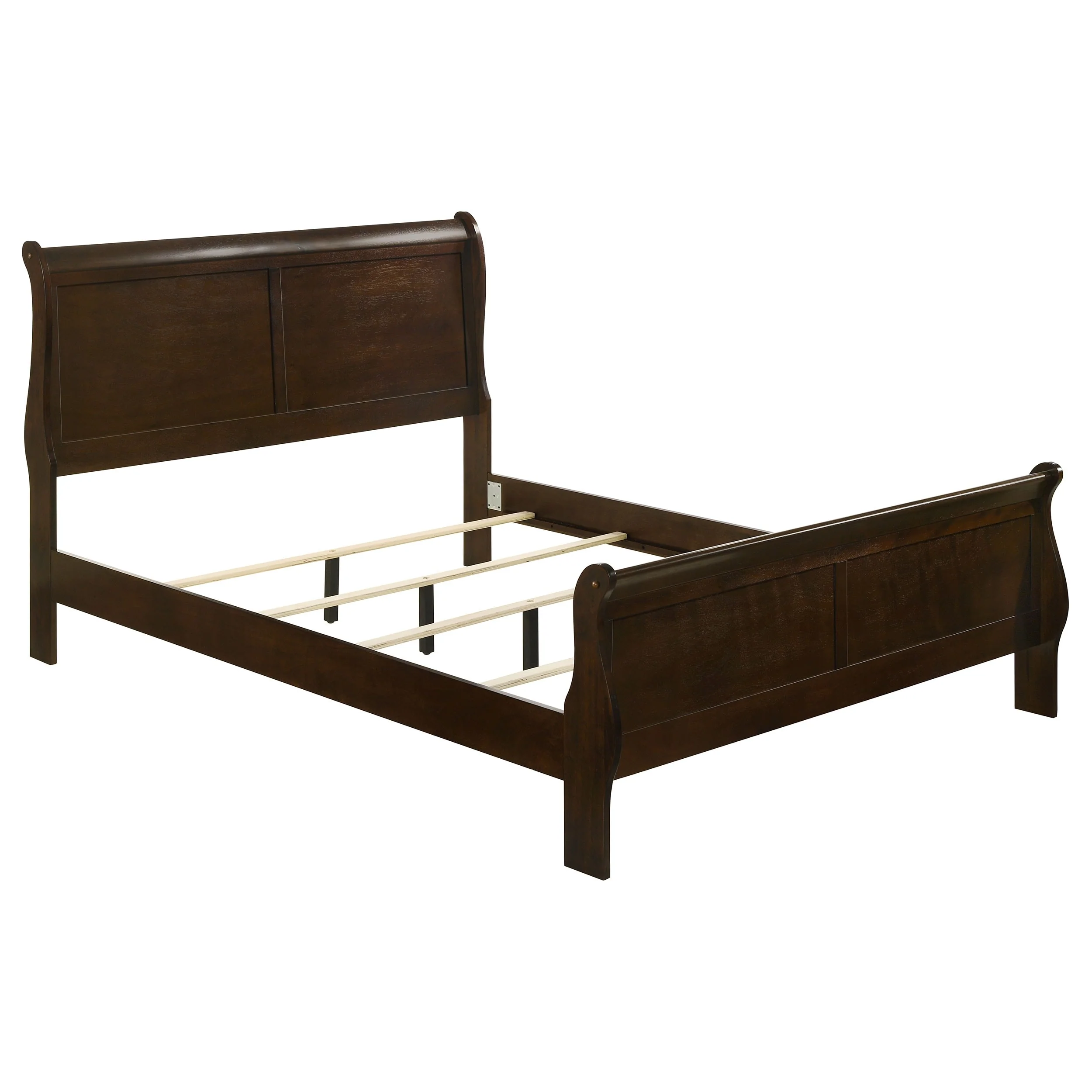 Louis Philippe Traditional Wood Sleigh Bed