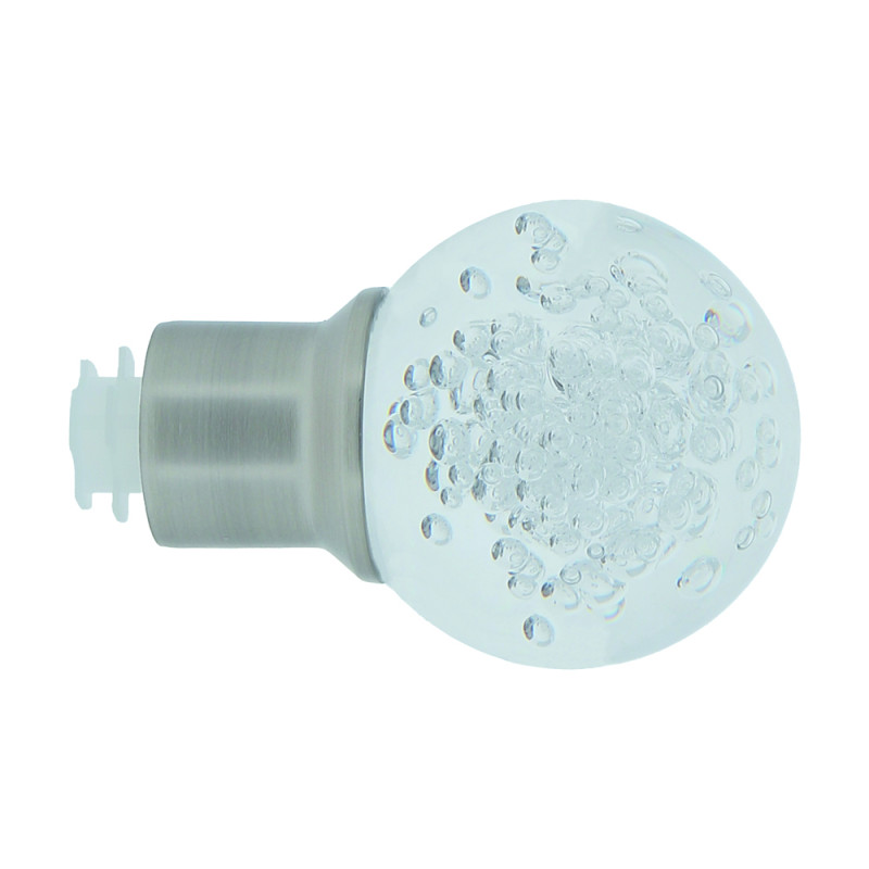 Embout de fermeture pour tringle en métal Hélium chrome mat Ø 20 mm MOBOIS