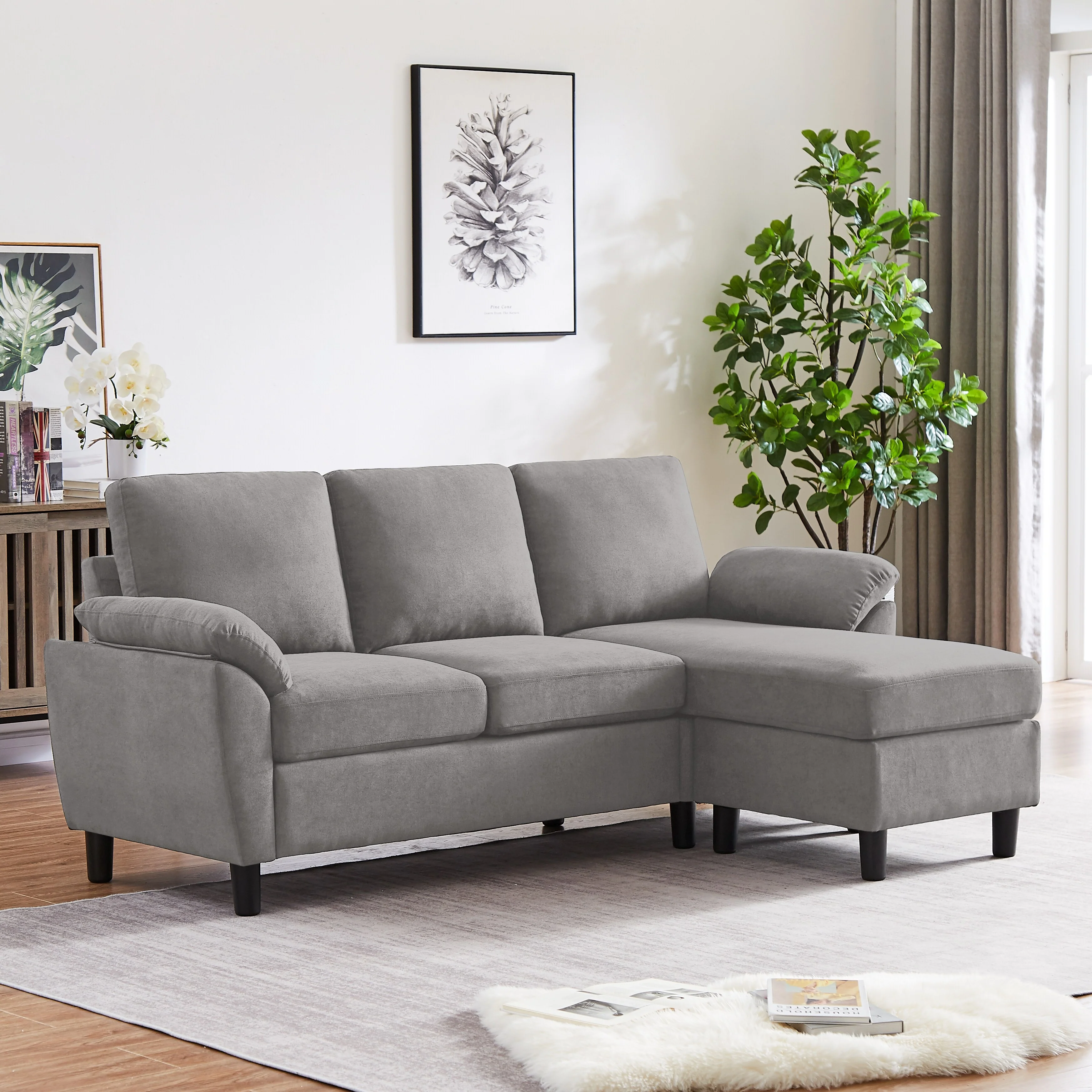 Jarenie 79.72 L Shaped Sofa Couch for Living Room