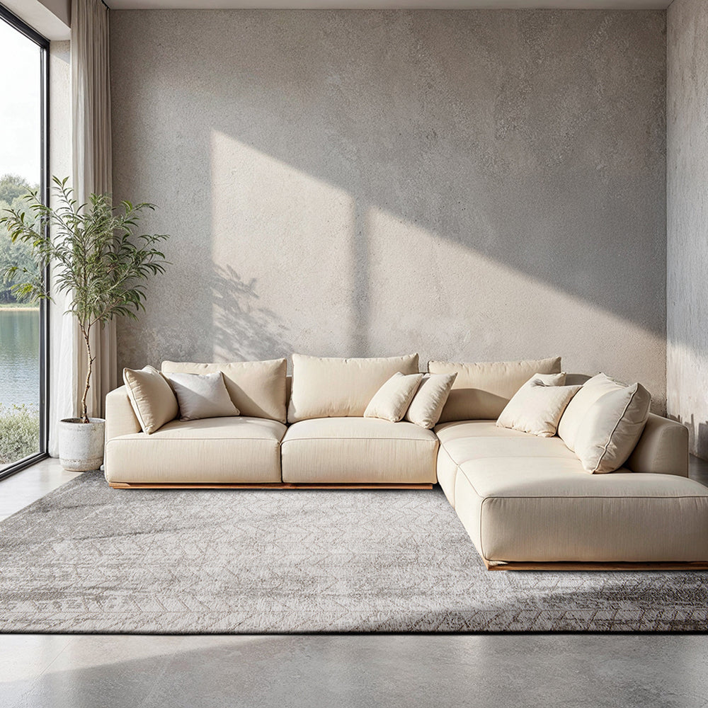 Louis de Poortere Jacob's Ladder Vloerkleed 140 x 200 cm - White Plain