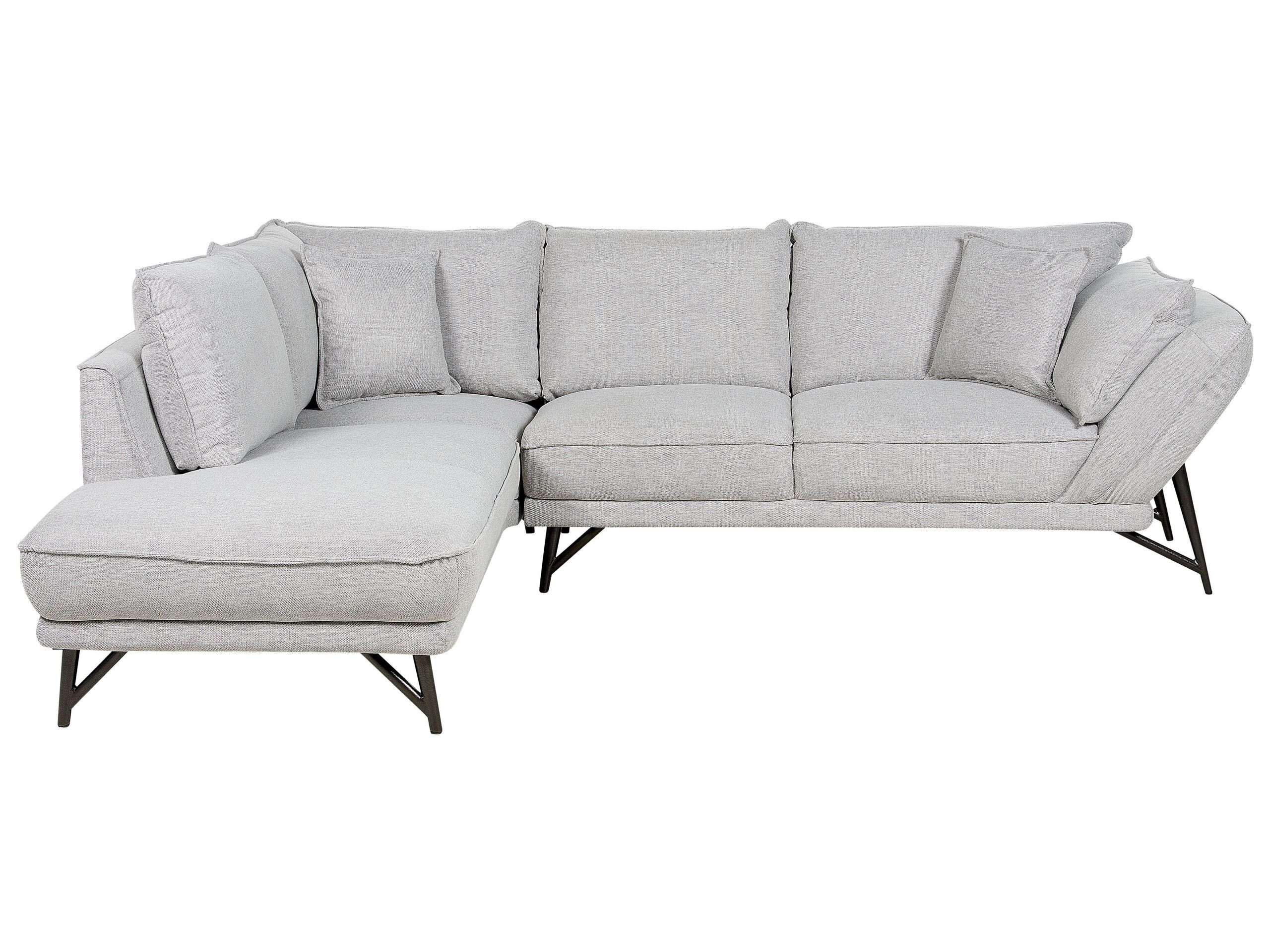 Sofa narożna prawostronna 3 osobowa jasnoszara