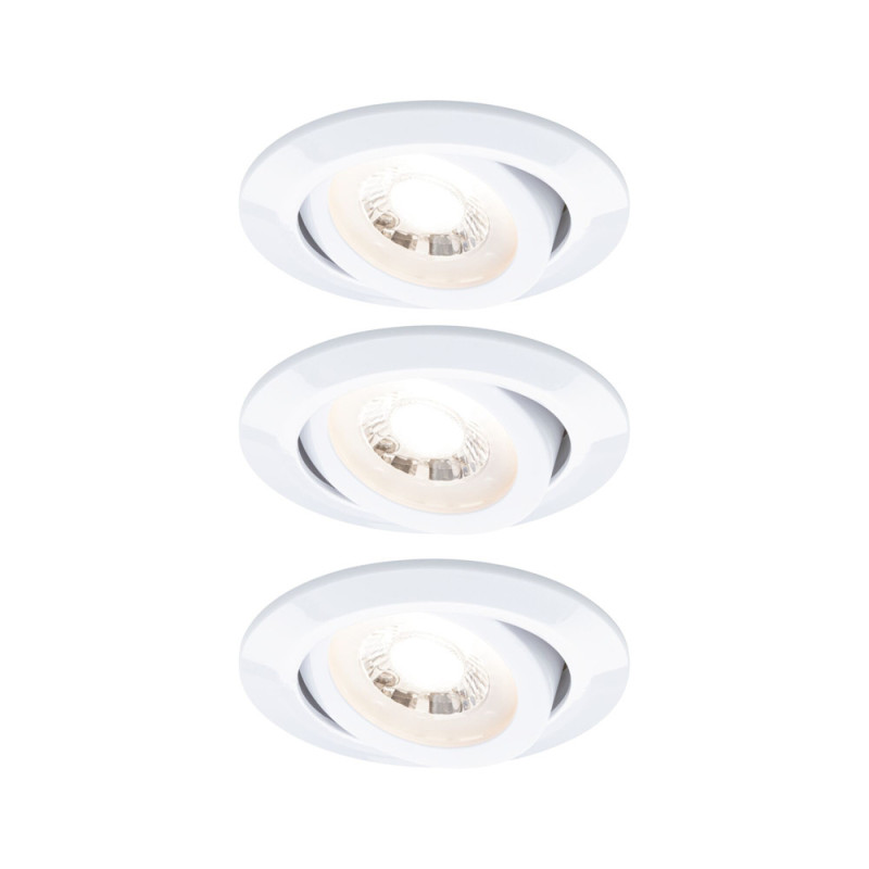 Spot encastrable LED blanc blanc chaud IP20 580 lm 4,8 W 3 pièces PAULMANN