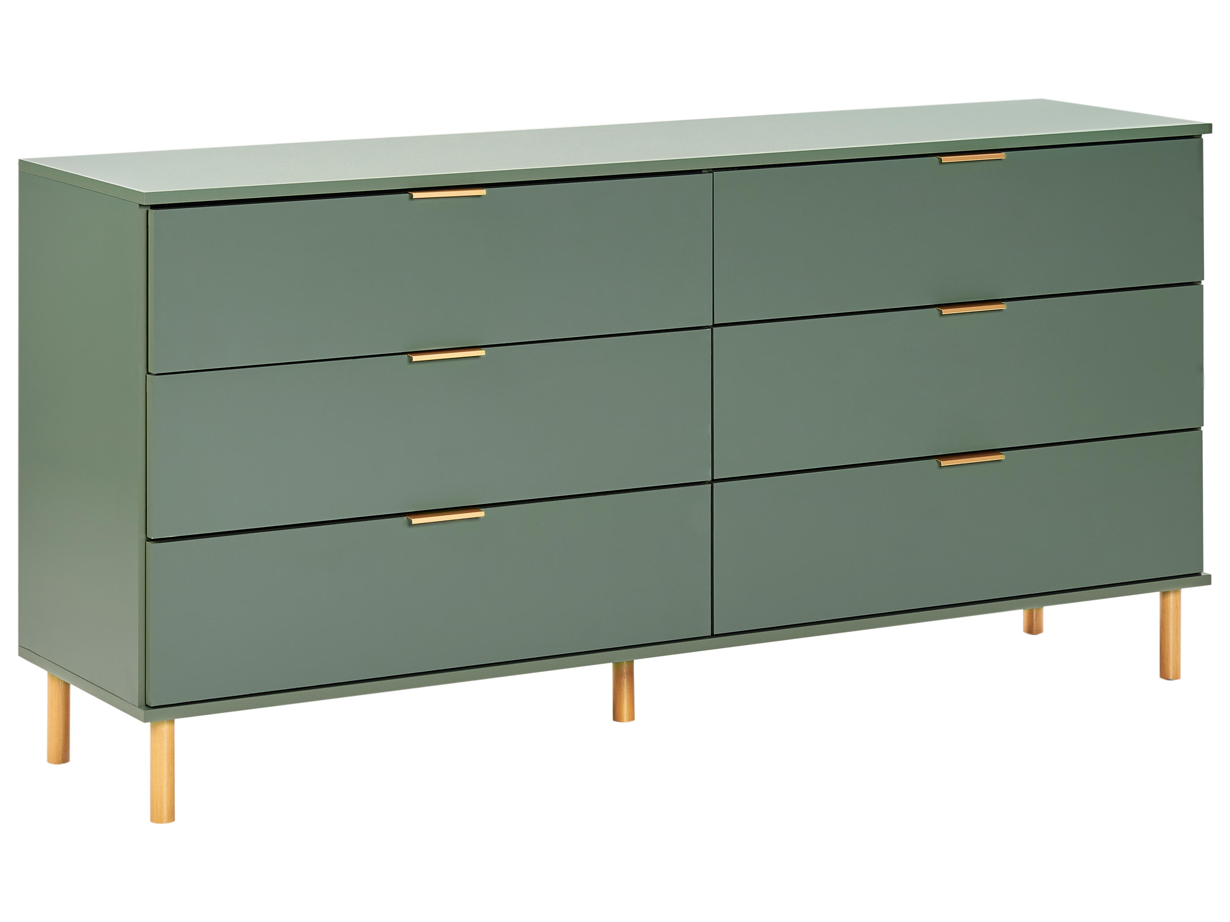 6 Drawer Chest WALPOLE Green