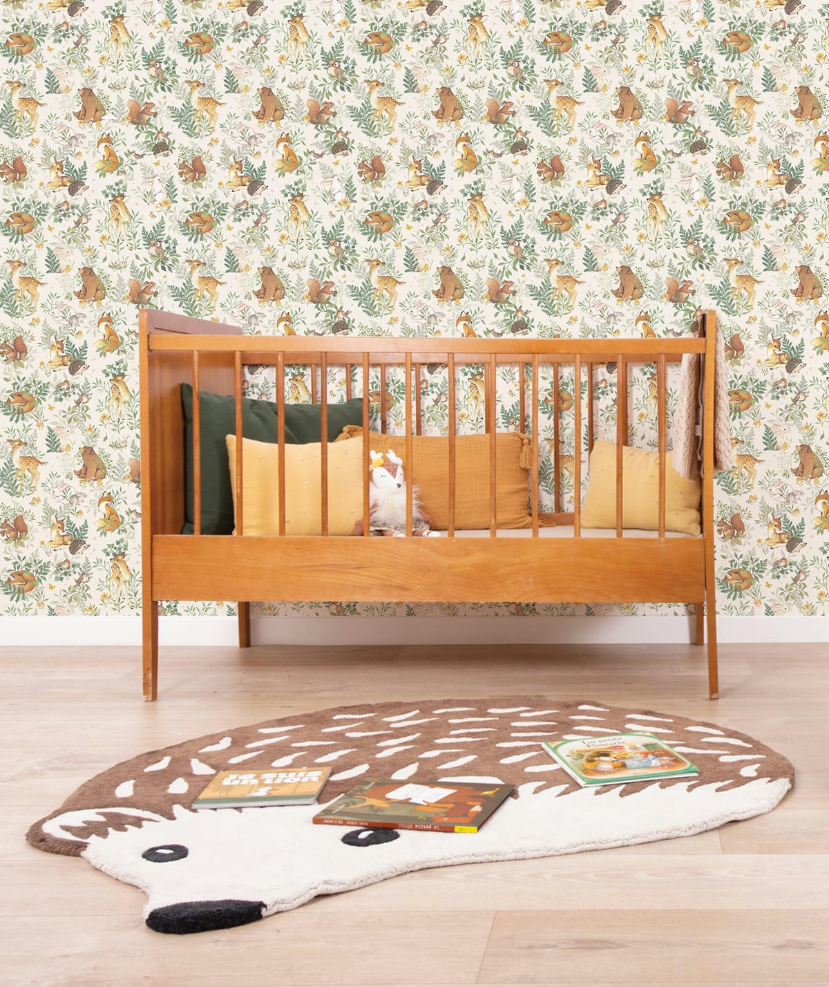 FOREST - Papier peint amis de la forêt en Papier Beige clair 50cm x 10m