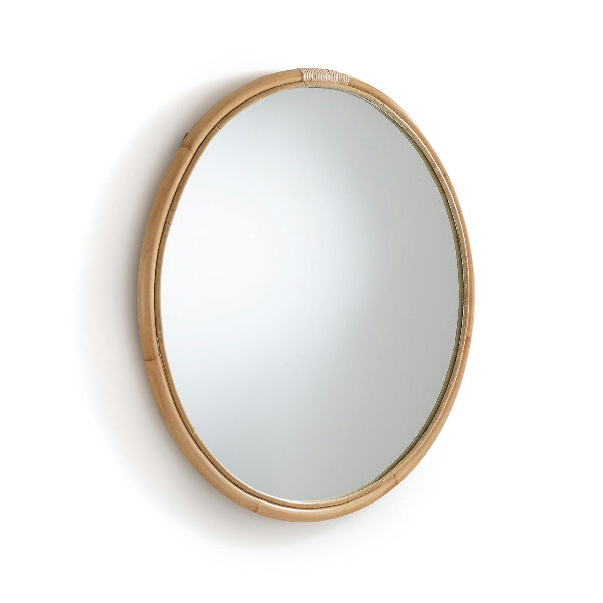 Miroir rond en rotin Ø90 cm, Nogu