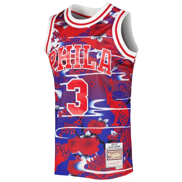 Allen Iverson Philadelphia 76ers 1996/97 Hardwood Classics Lunar New Year Swingman Jersey - Red