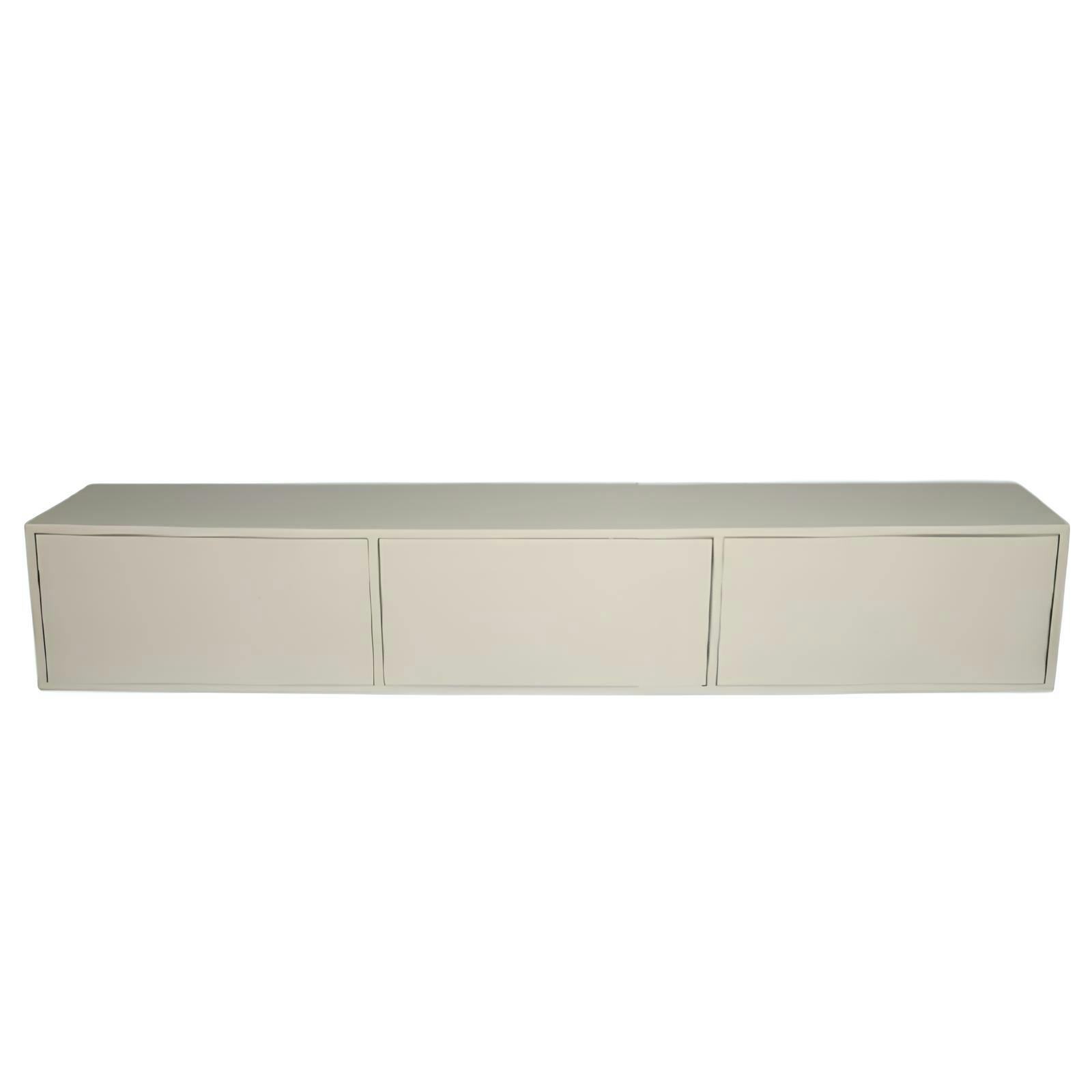 Meuble TV suspendu bois sable 3 portes JUNO