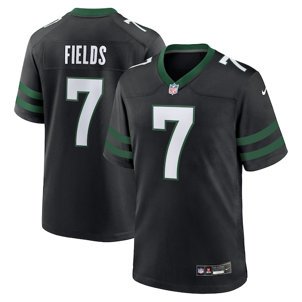 Justin Fields New York Jets Nike Game Jersey - Stealth Black