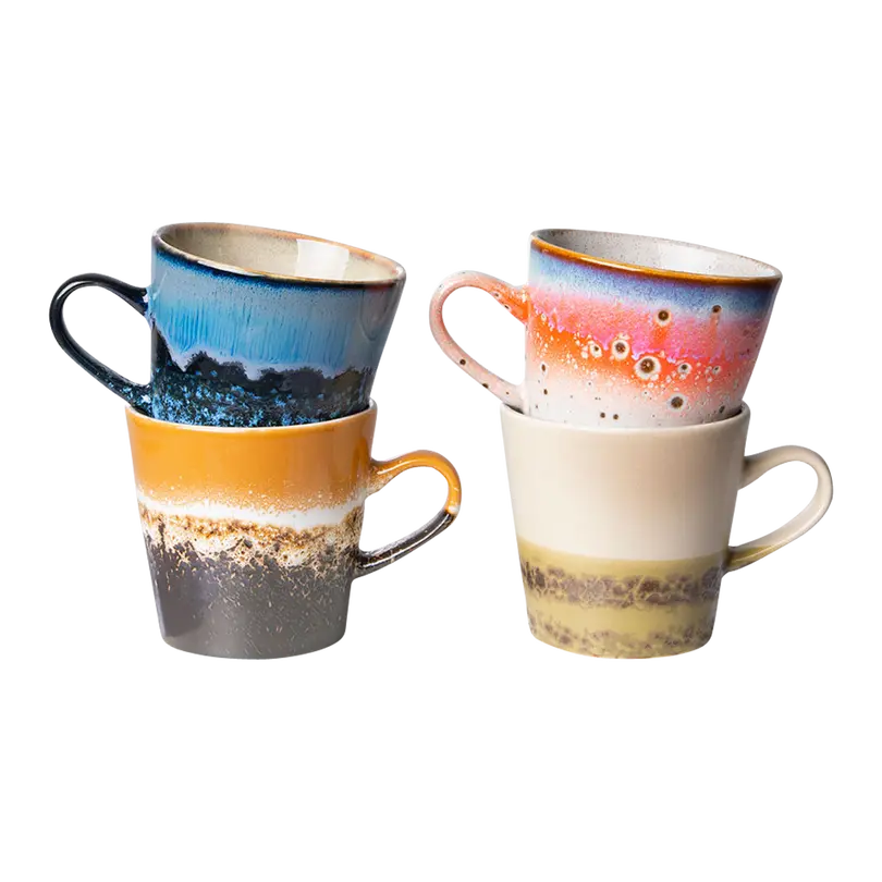 Tassen-Set 4-teilig 70'S