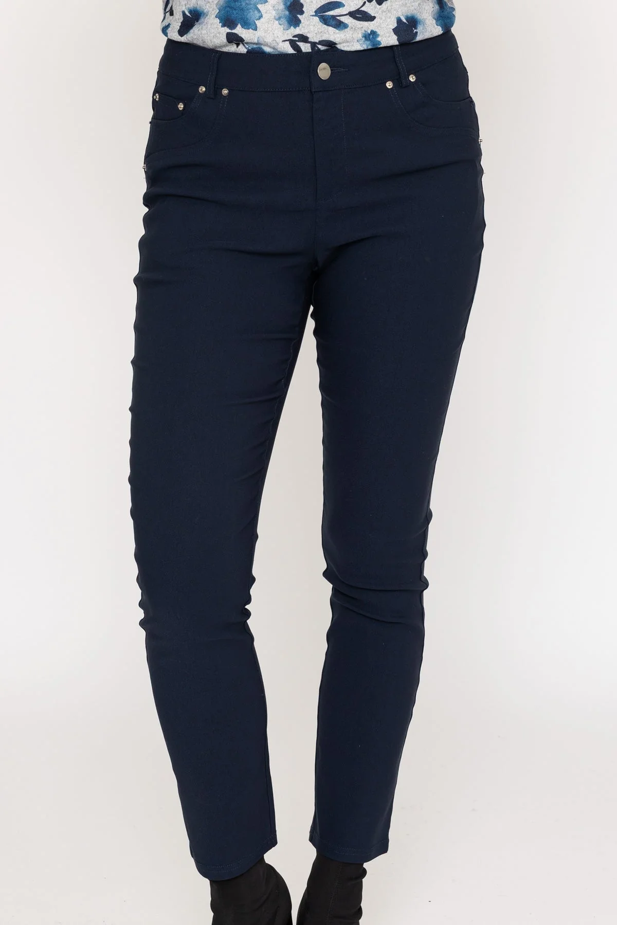 Navy Full Length Bengaline Trousers