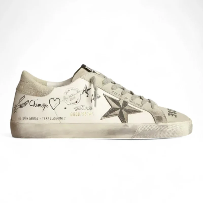 Super-Star sneakers with Texas graffiti