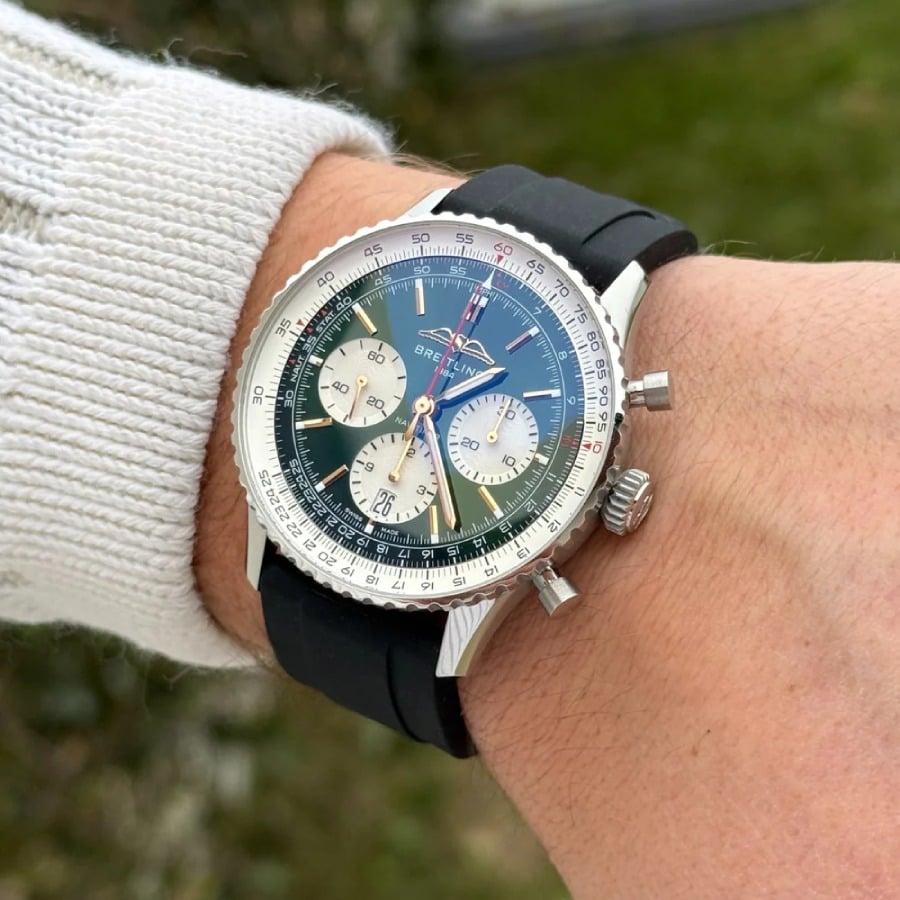 Breitling – Navitimer –  Rubber Strap – Black
