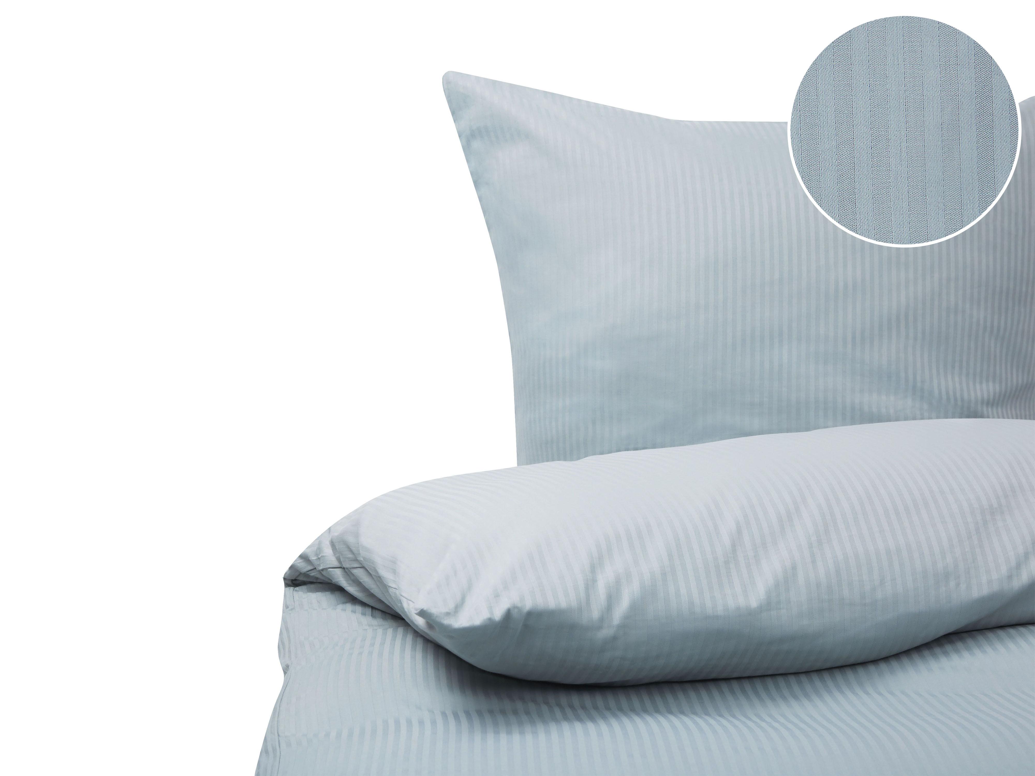 Duvet Cover Set AVONDALE Sateen Cotton 155 x 220 cm Grey