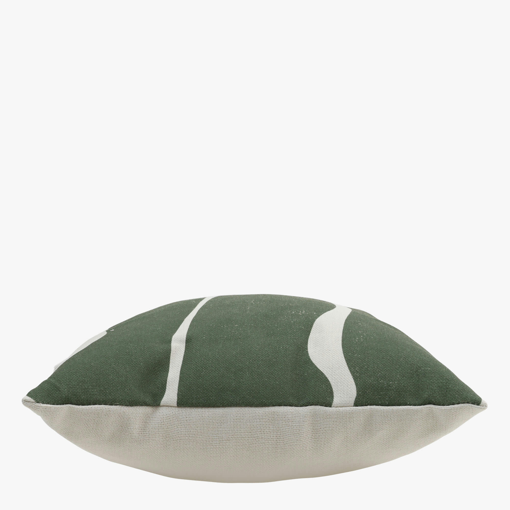 - Coussin à motif abstrait vert/naturel