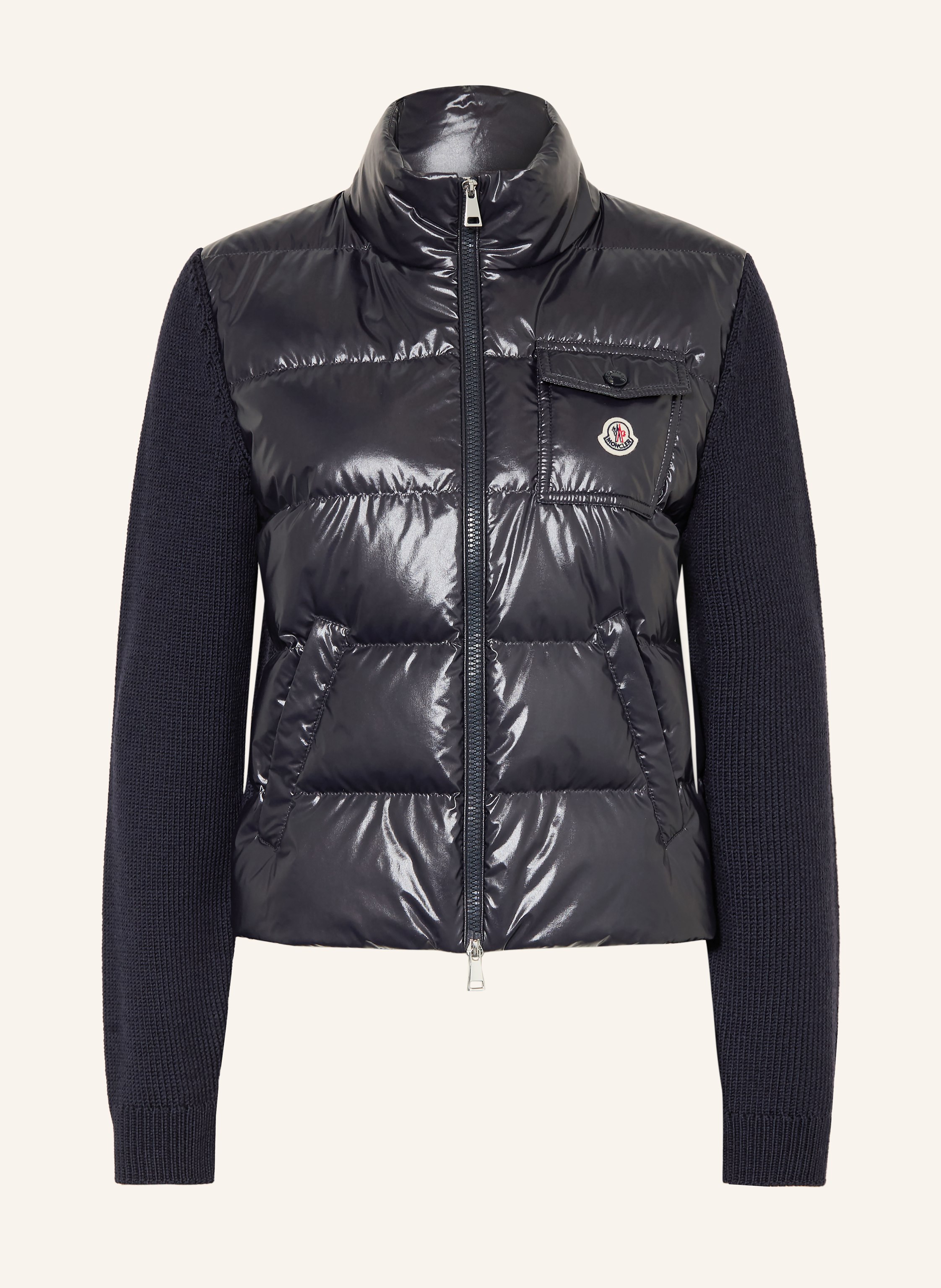 MONCLER Strickjacke im Materialmix