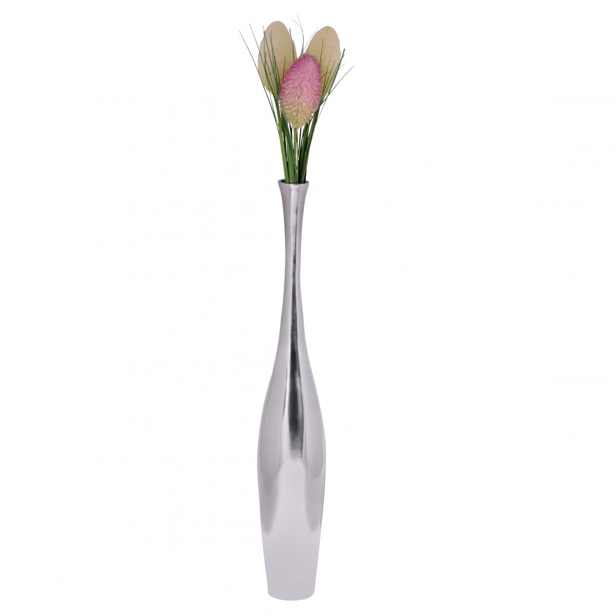 FineBuy Wazon Aluminium srebrny