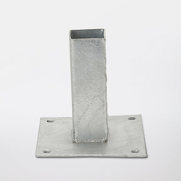 Base poteau à fixer galva 4,5 x 4,5 cm