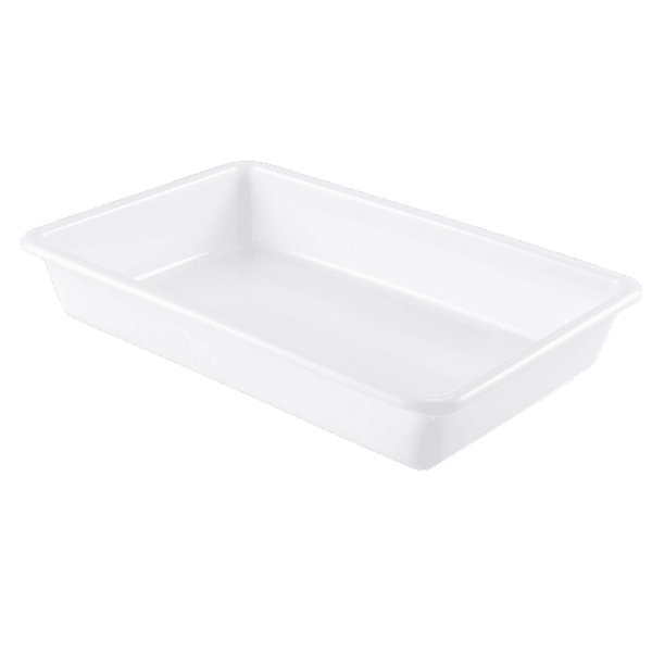 Bac alimentaire plat blanc 8 litres