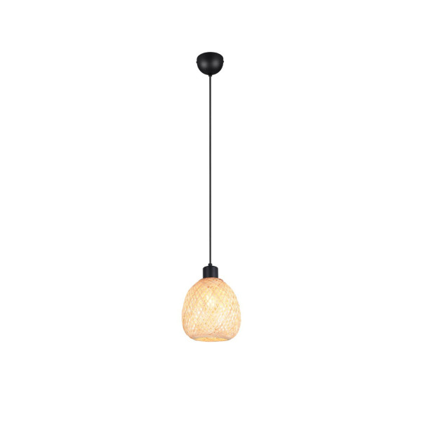 Lampa wisząca jasne drewno-czarny mat AMELIE 1xE27x10W wym: 150x18x18 cm RL