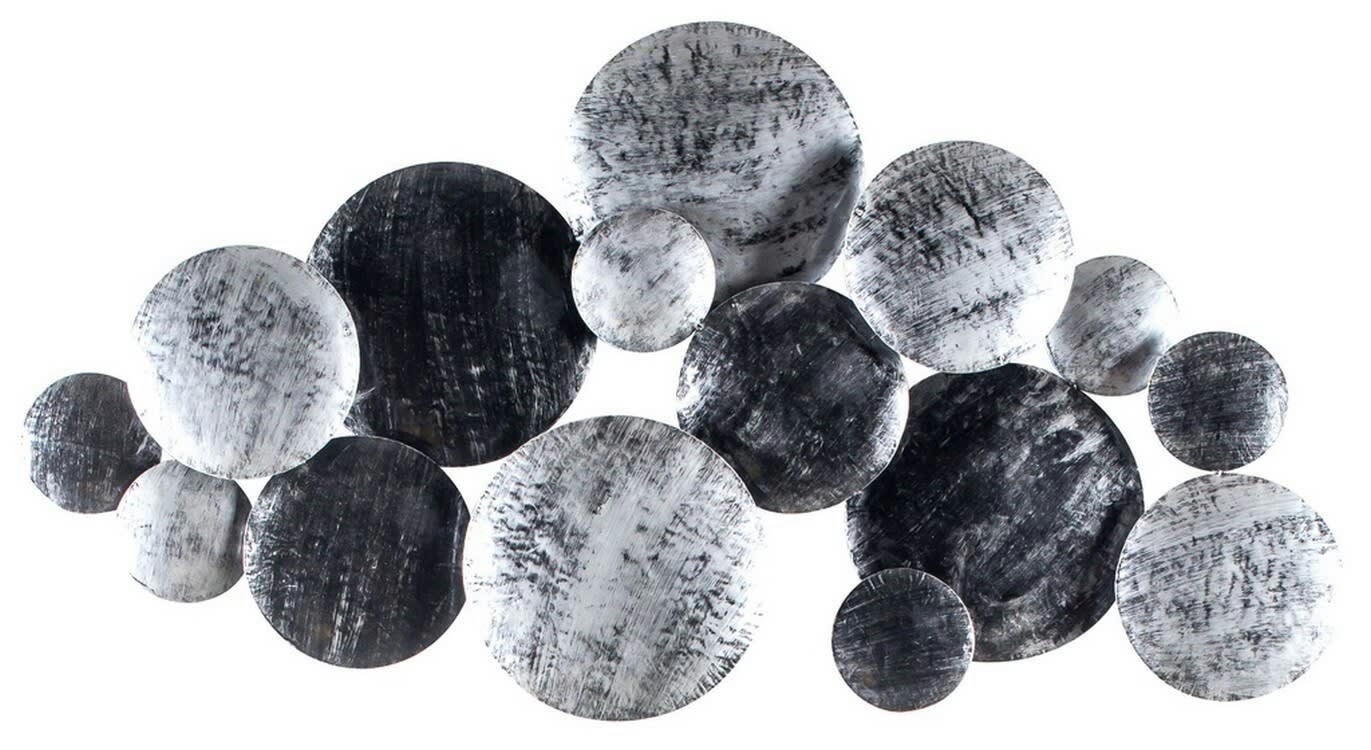 BIG-BEL - Décoration murale en métal, circle anthracite 130x70