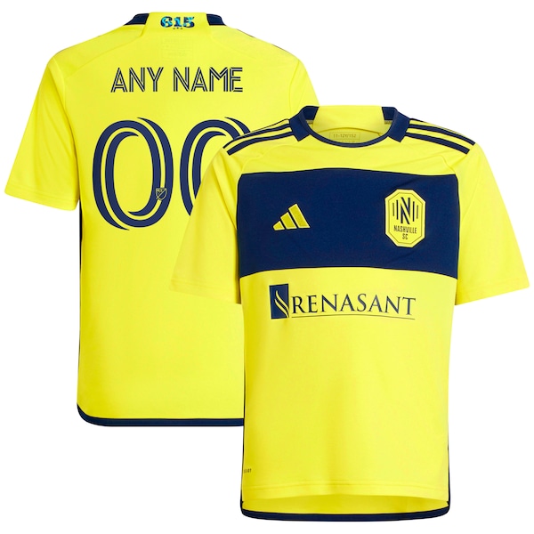 Nashville SC adidas Youth 2024 The 615 Kit Replica Custom Jersey - Yellow