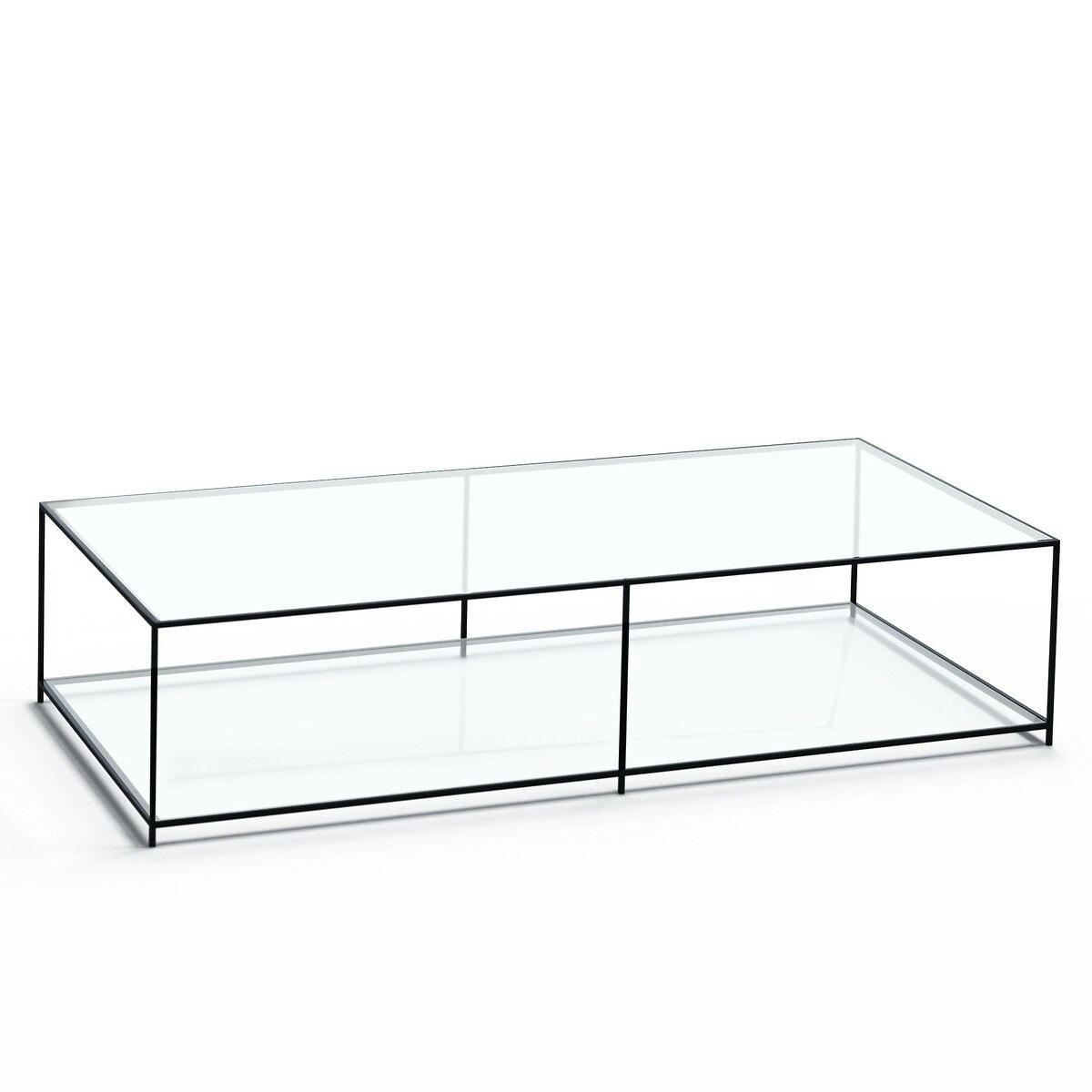 Table basse rectangulaire verre trempé, Sybil