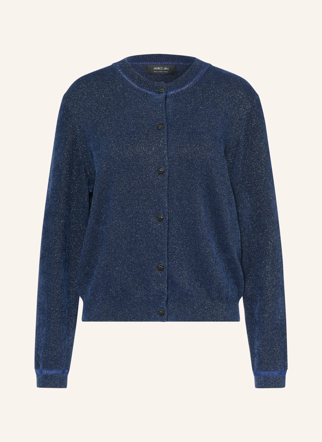 MARC CAIN Strickjacke mit Alpaka und Schmucksteinen