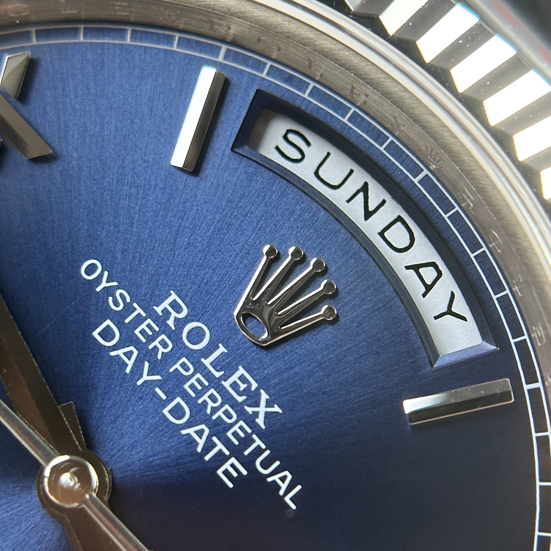 Rolex Day-Date 228239 904L Steel Blue Dial 40mm Super Clone