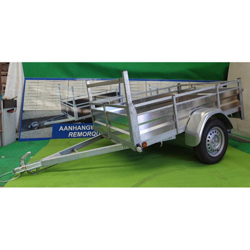 Remorque simple essieu en aluminium 200 x 125 cm CUSTAFER