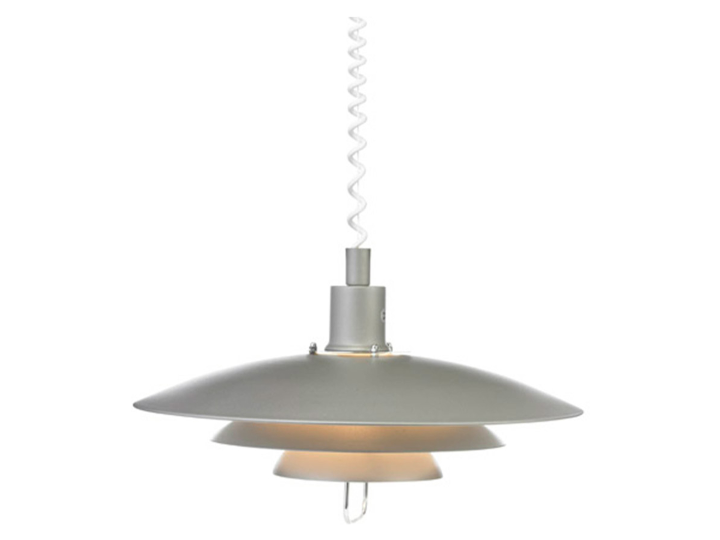 Lampa wisząca Kirkenes metalowa szara