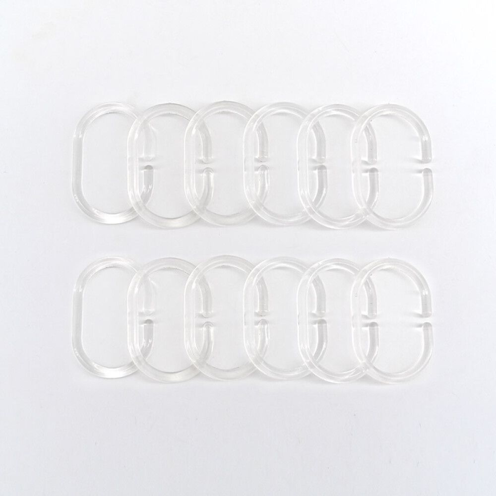 DUSJFORHENGRINGER OVAL TRANSPARENT 12 STK