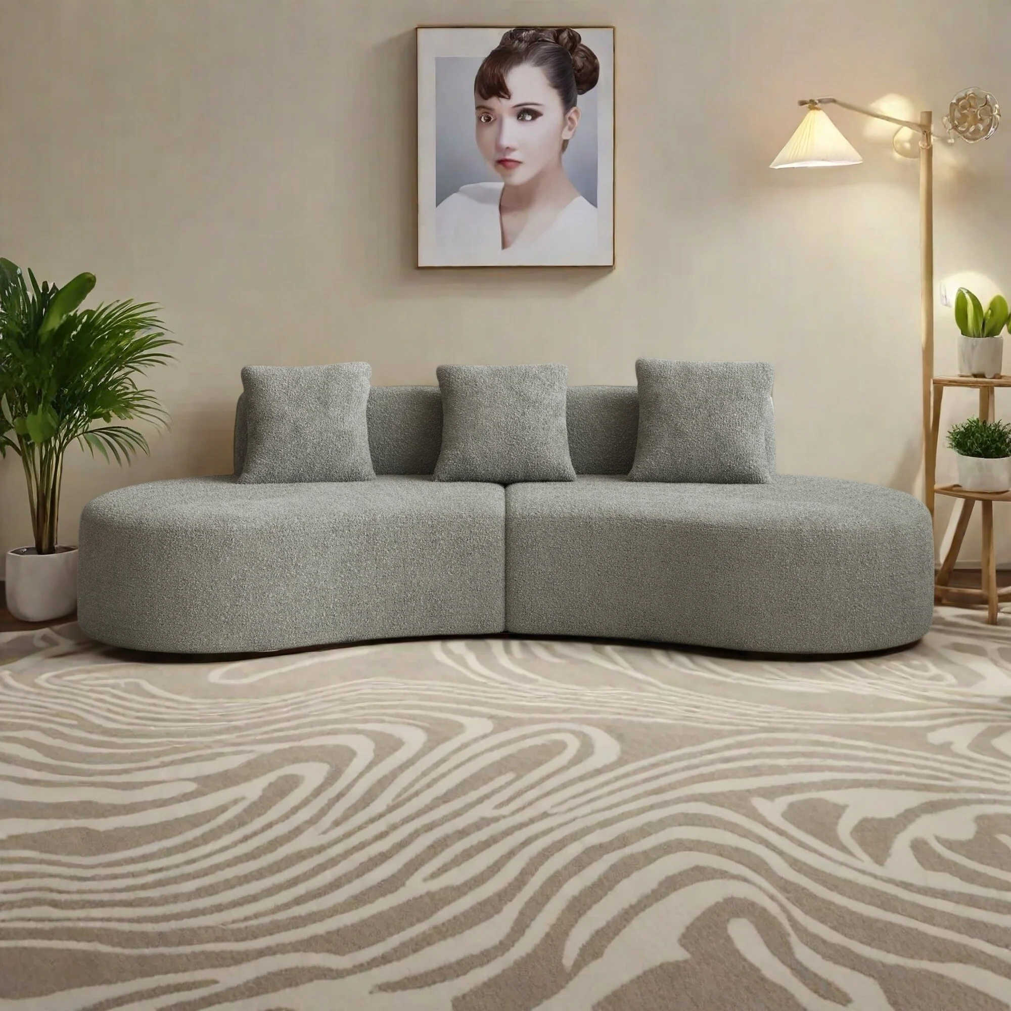 Modern Velvet 5-Seater Sofa for Living Room and Bedroom,Offices and Apartments