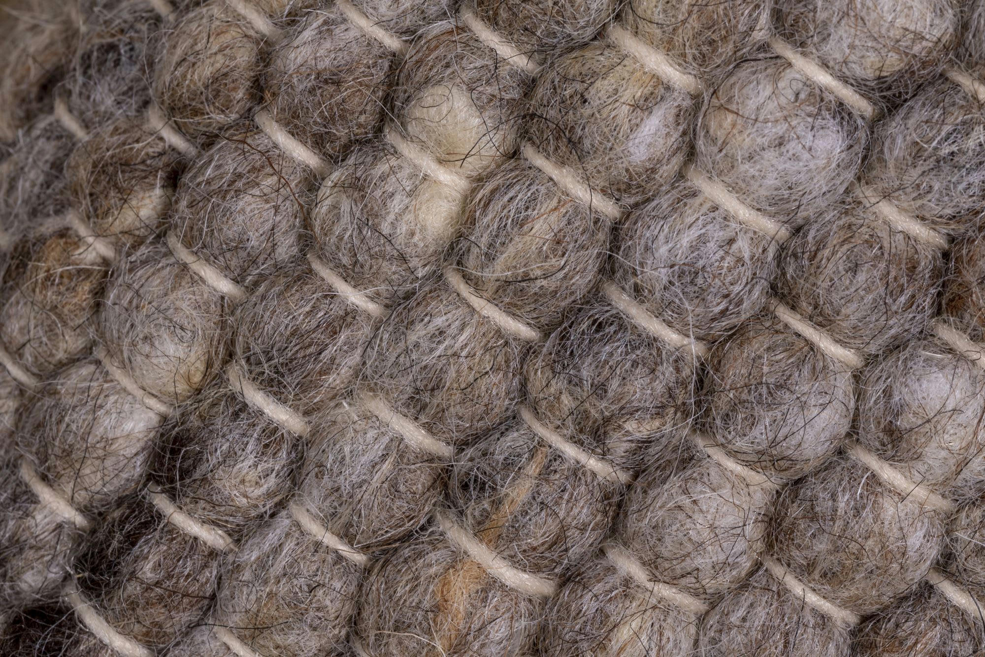 ALPEN - Tapis tissé main en laine vierge - marron 140x200 cm