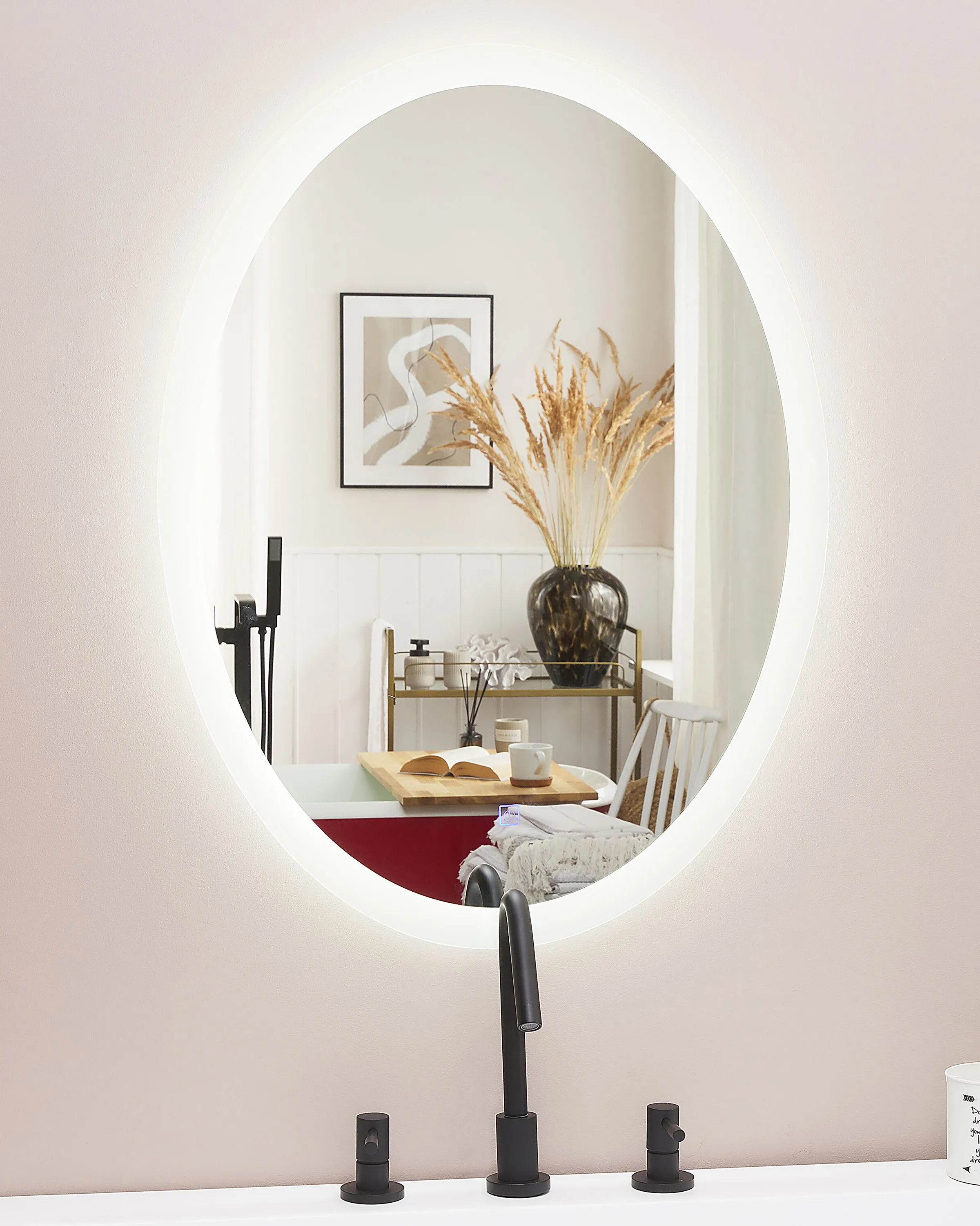 LED Bathroom Mirror VIRIAT 60 cm 80 cm Silver