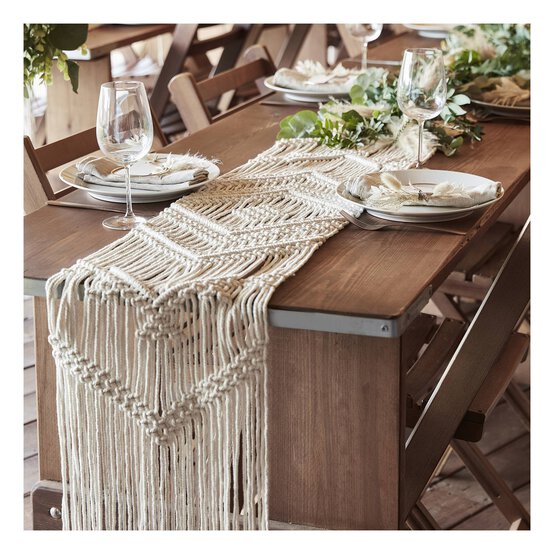 Ginger Ray Macram&eacute; Table Runner 200cm x 35cm