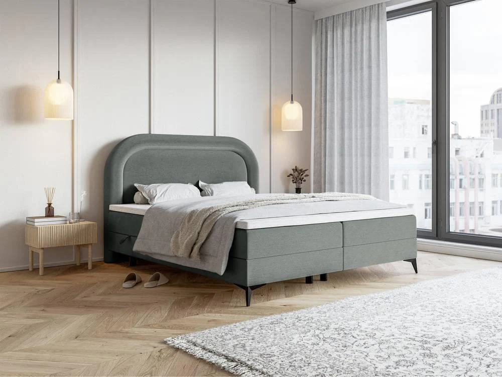 Boxspring Lorena velvet inclusief topper 140 x 200 cm