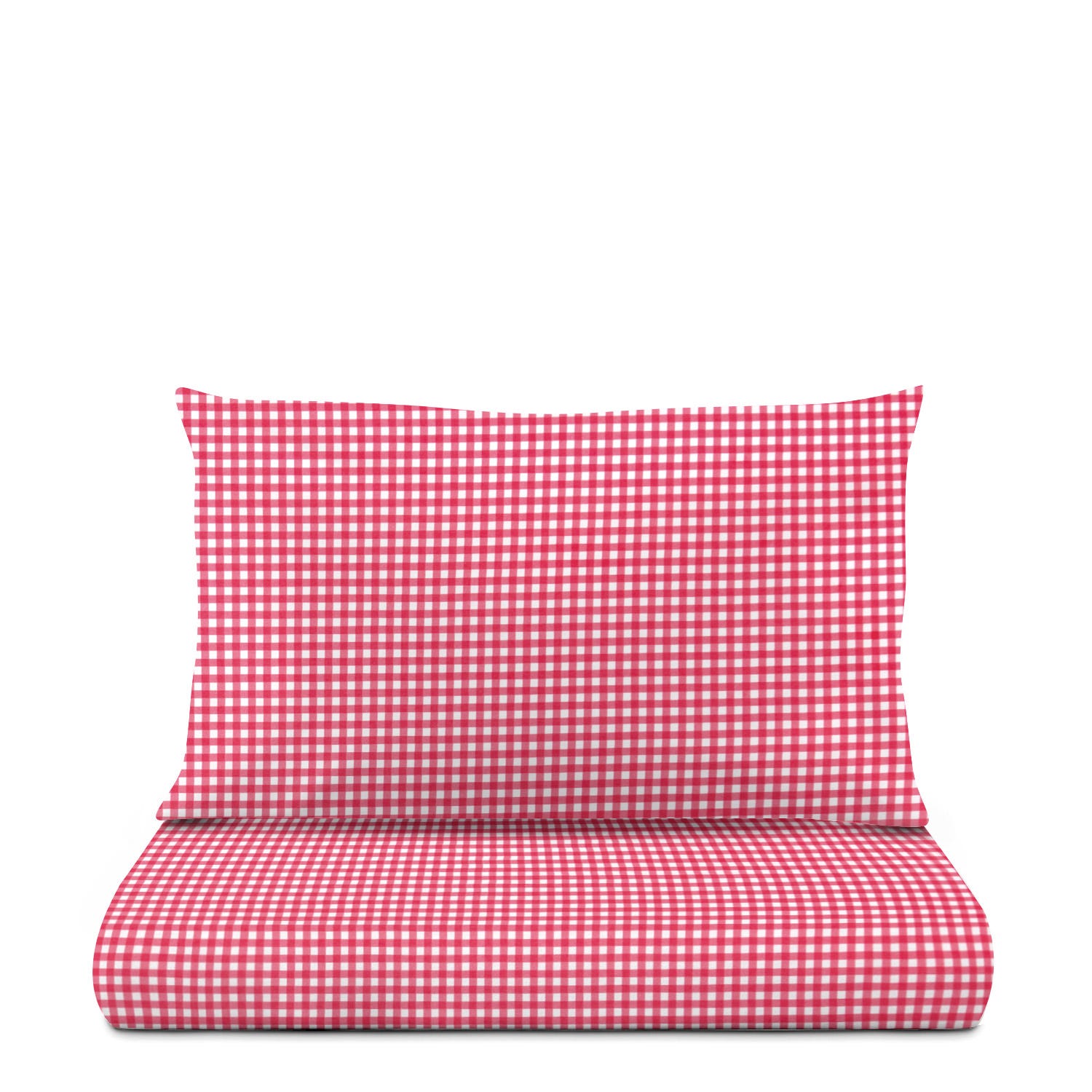 Parure letto singolo quadretti rosso Young