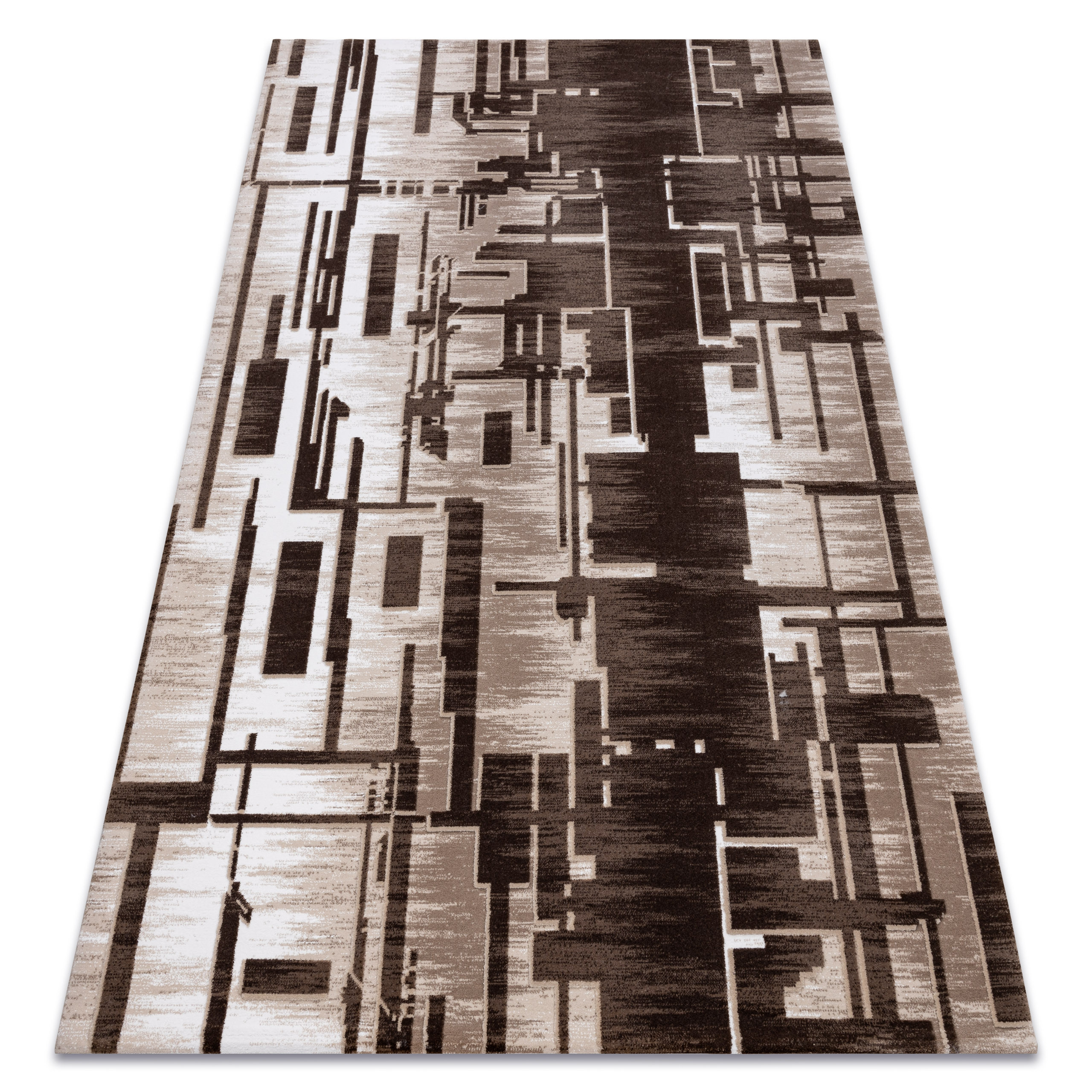 Dywan AKRYL USKUP Geometryczny 9481 beż 80x300 cm
