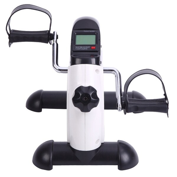 Portable Home Use Hands and Feet Trainer Mini Exercise Bike White & Black